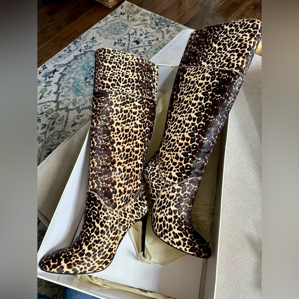 Ava & Aiden Brown and Cream Heeled Boots